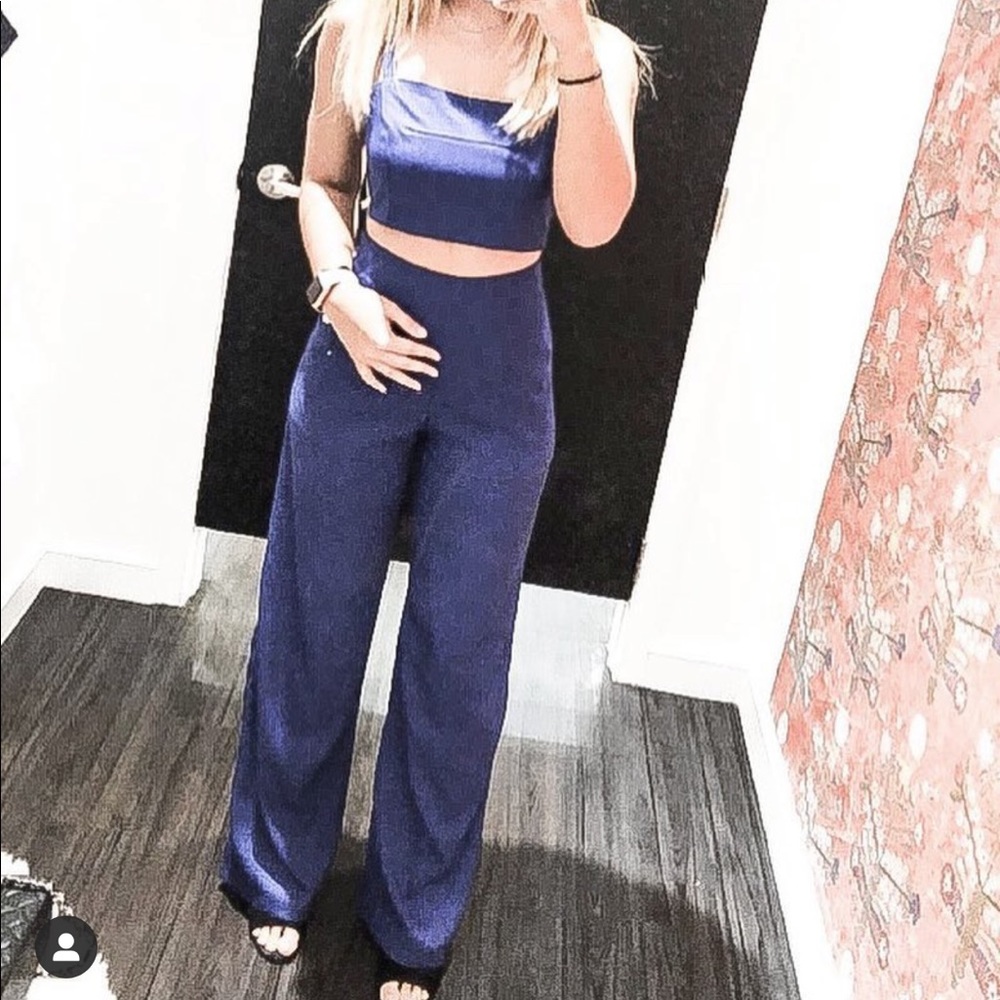 Blue pants set